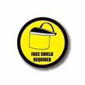 Ergomat 12in CIRCLE SIGNS - Face Shield Required DSV-SIGN 144 #0151 -UEN